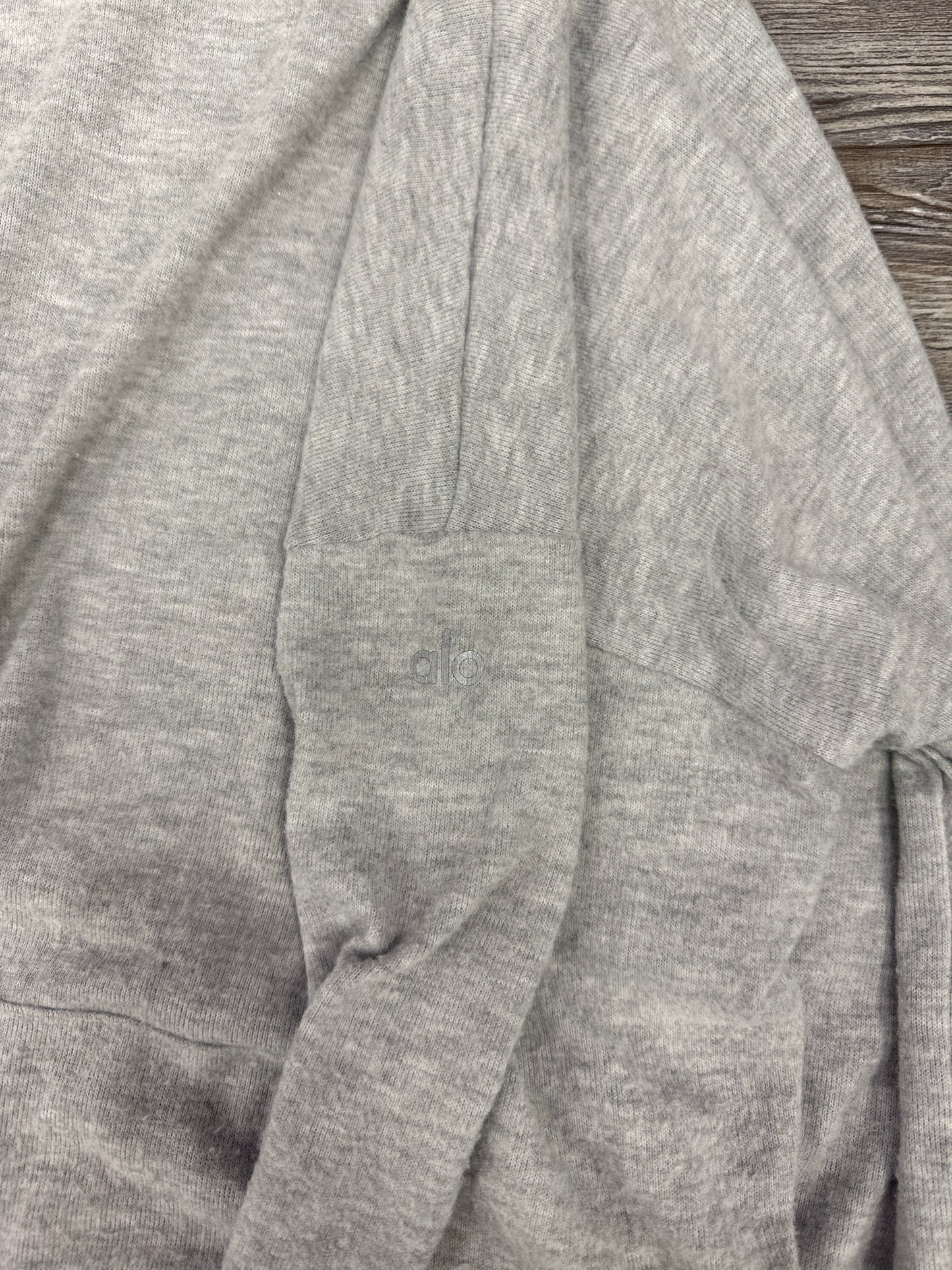 Athletic Sweatshirt Hoodie By Alo In Grey, Size: S