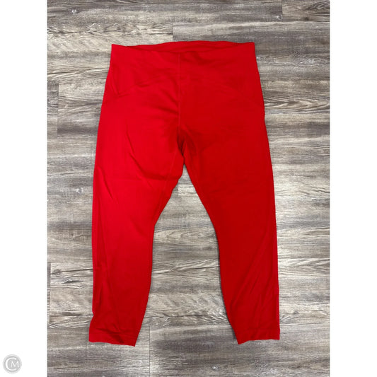 Athletic Leggings By Lululemon In Red, Size: 16