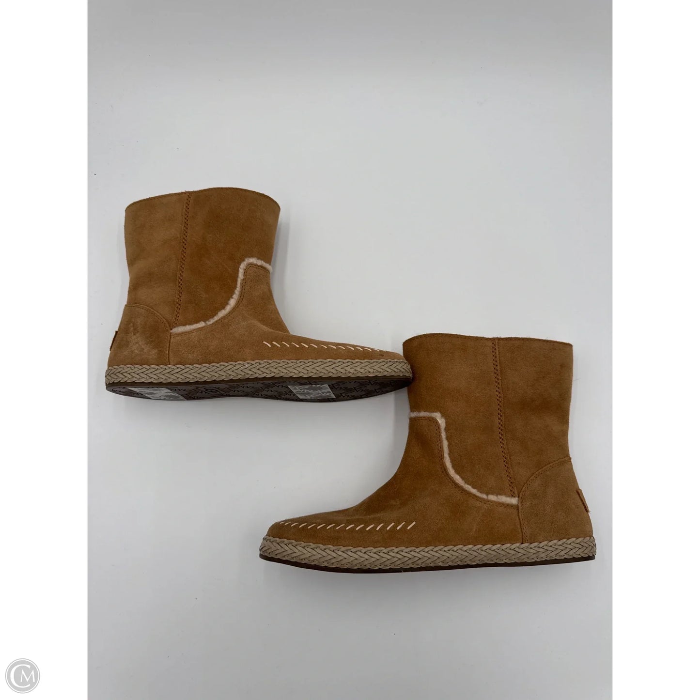 Boots Ankle Flats By Ugg In Tan, Size: 10