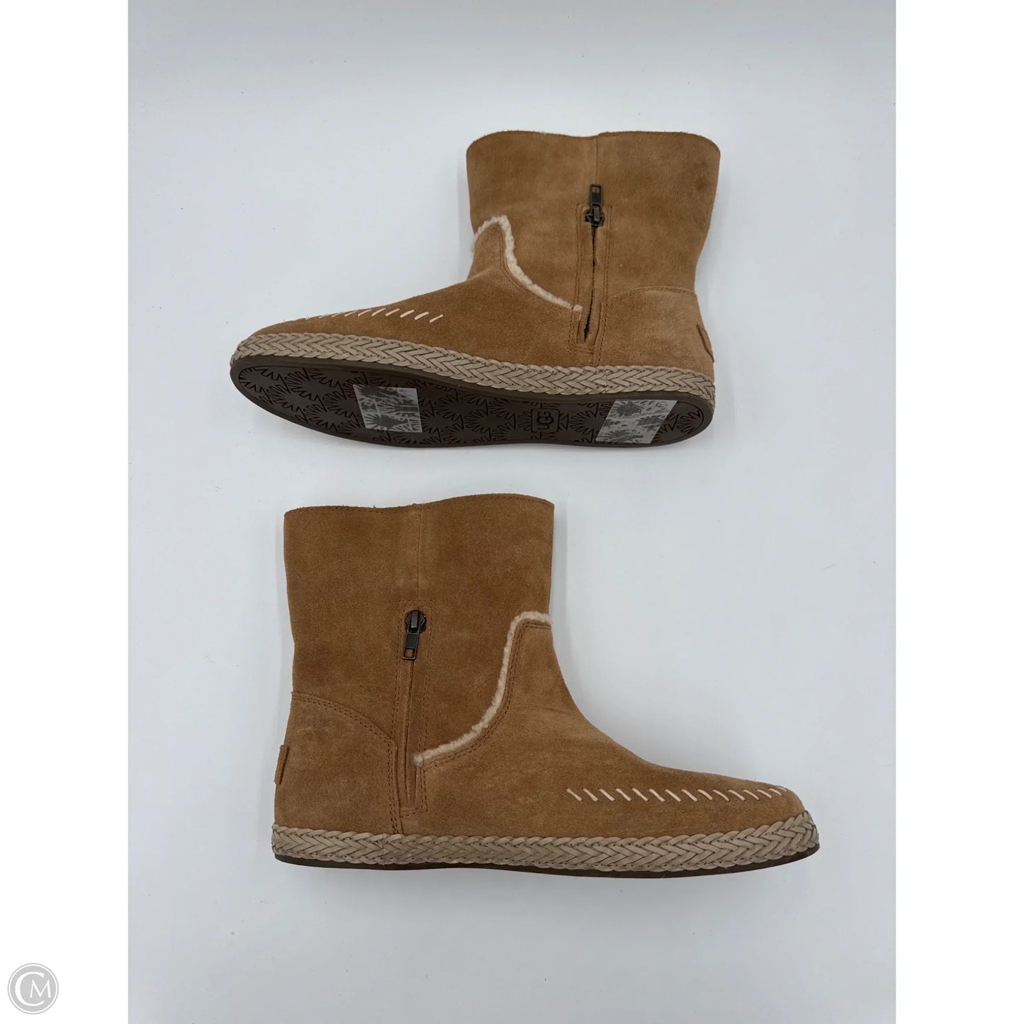 Boots Ankle Flats By Ugg In Tan, Size: 10