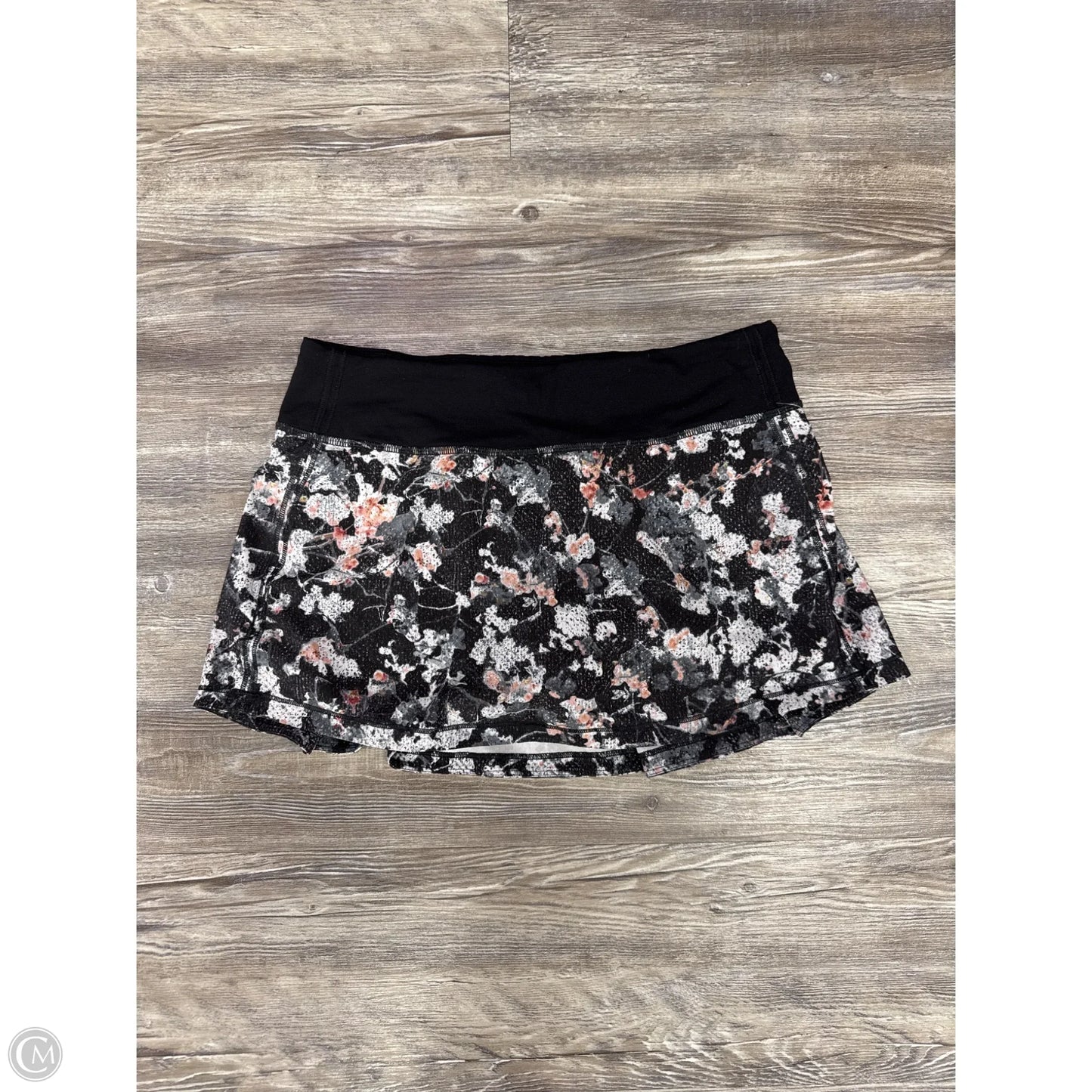 Athletic Skort By Lululemon In Floral Print, Size: 6
