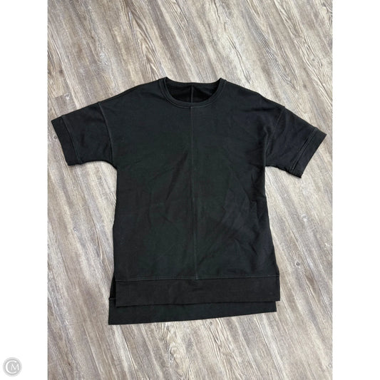 Athletic Top Short Sleeve By Lululemon In Black, Size: Xs