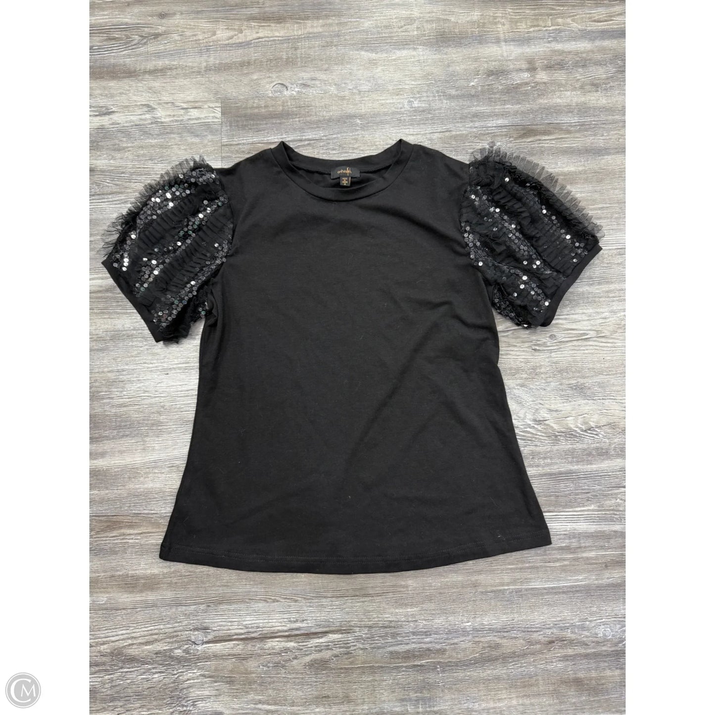 Top Short Sleeve By ontwelfth In Black, Size: M