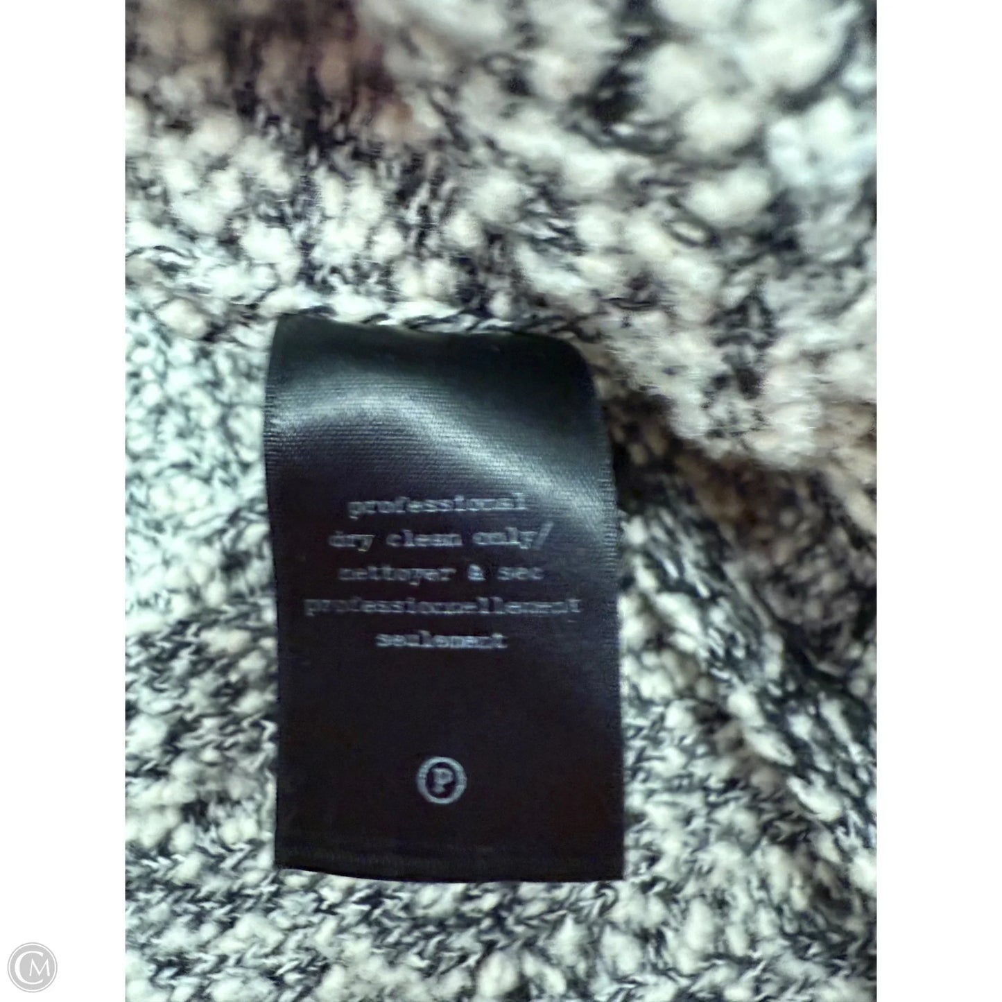 Sweater Cardigan Designer By Rag And Bone In Black & White, Size: S