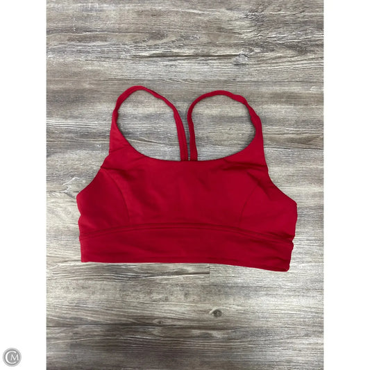 Athletic Bra By Lululemon In Red, Size: 10