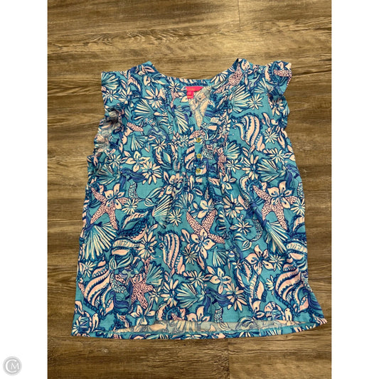 Top Sleeveless By Lilly Pulitzer In Blue, Size: S