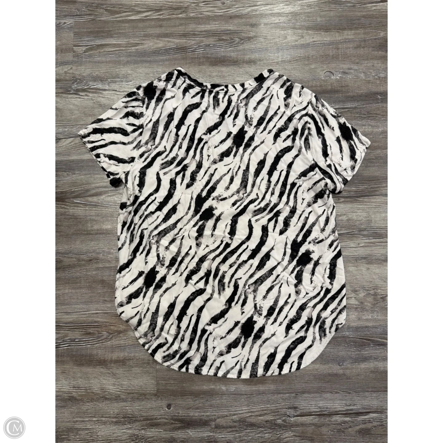 Top Short Sleeve By Cloth & Stone In White, Size: L