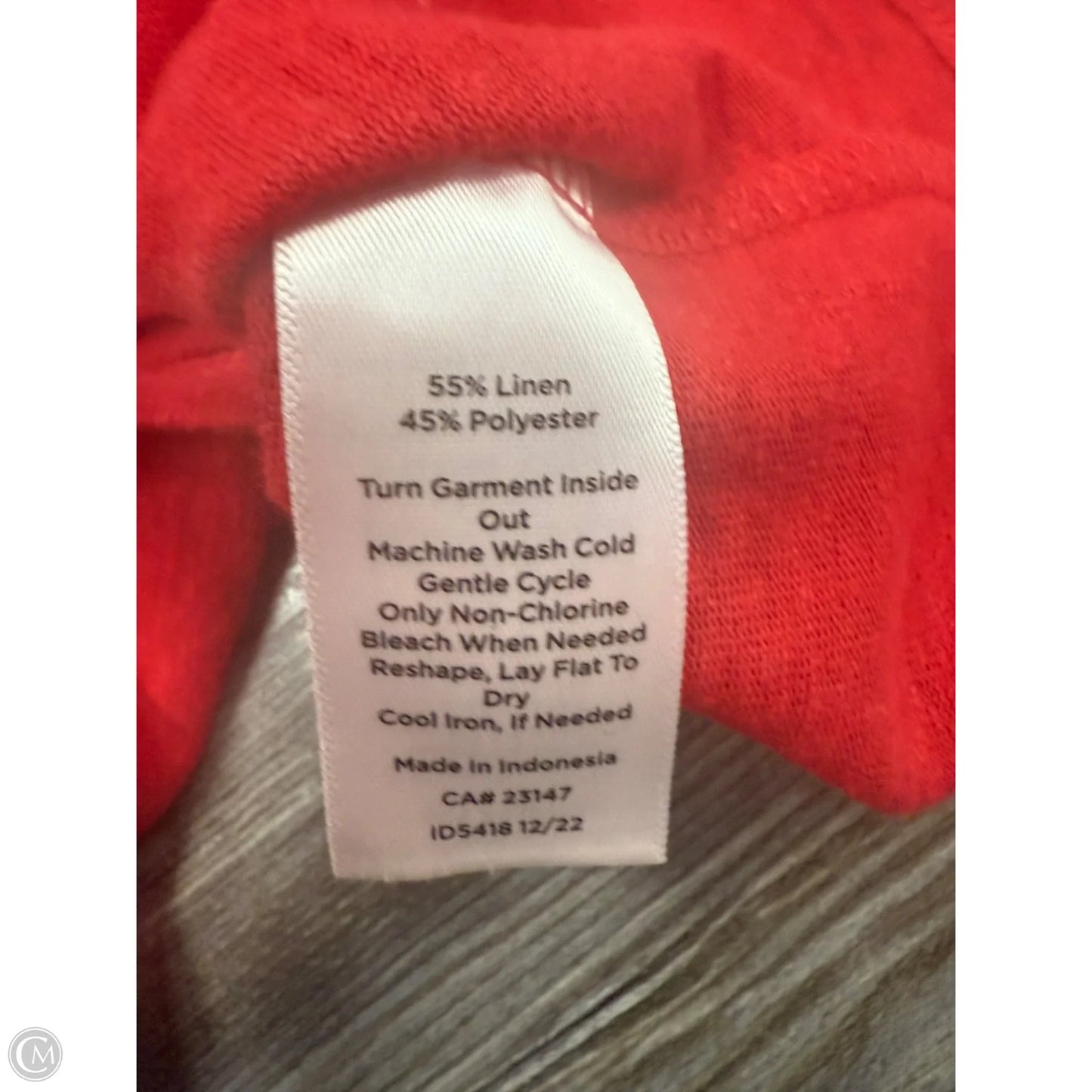 Top Short Sleeve By Talbots In Red, Size: M