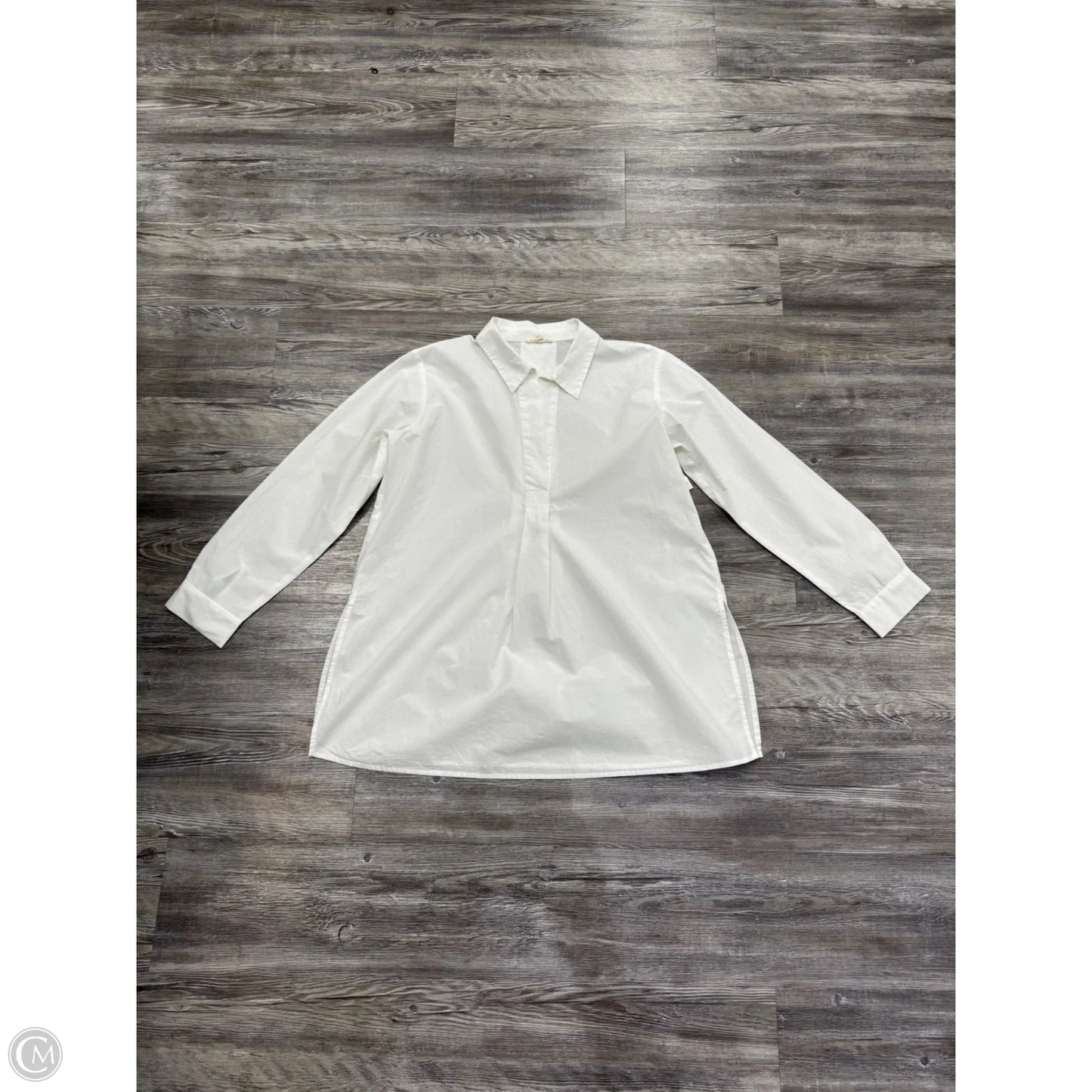 Top 3/4 Sleeve By Eileen Fisher In White, Size: Xs