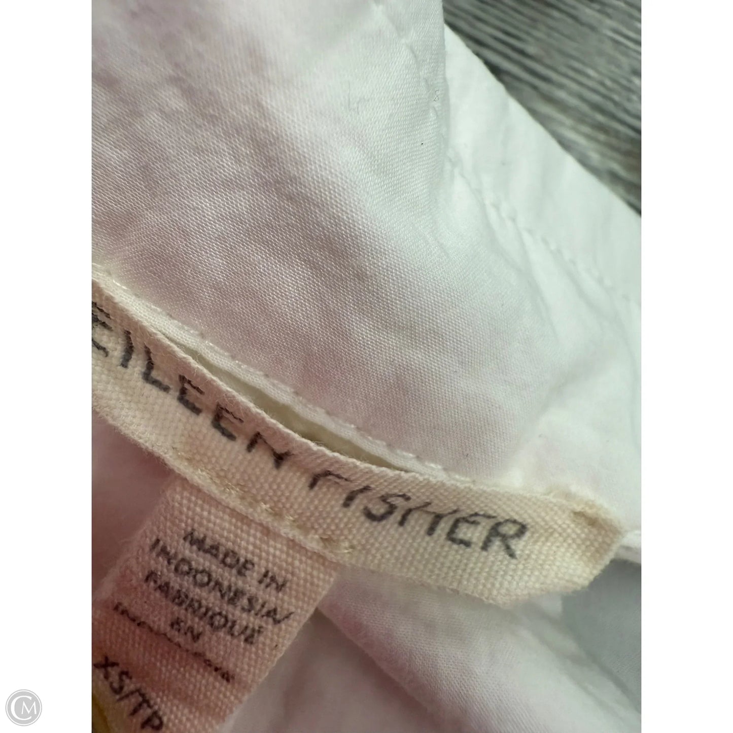 Top 3/4 Sleeve By Eileen Fisher In White, Size: Xs