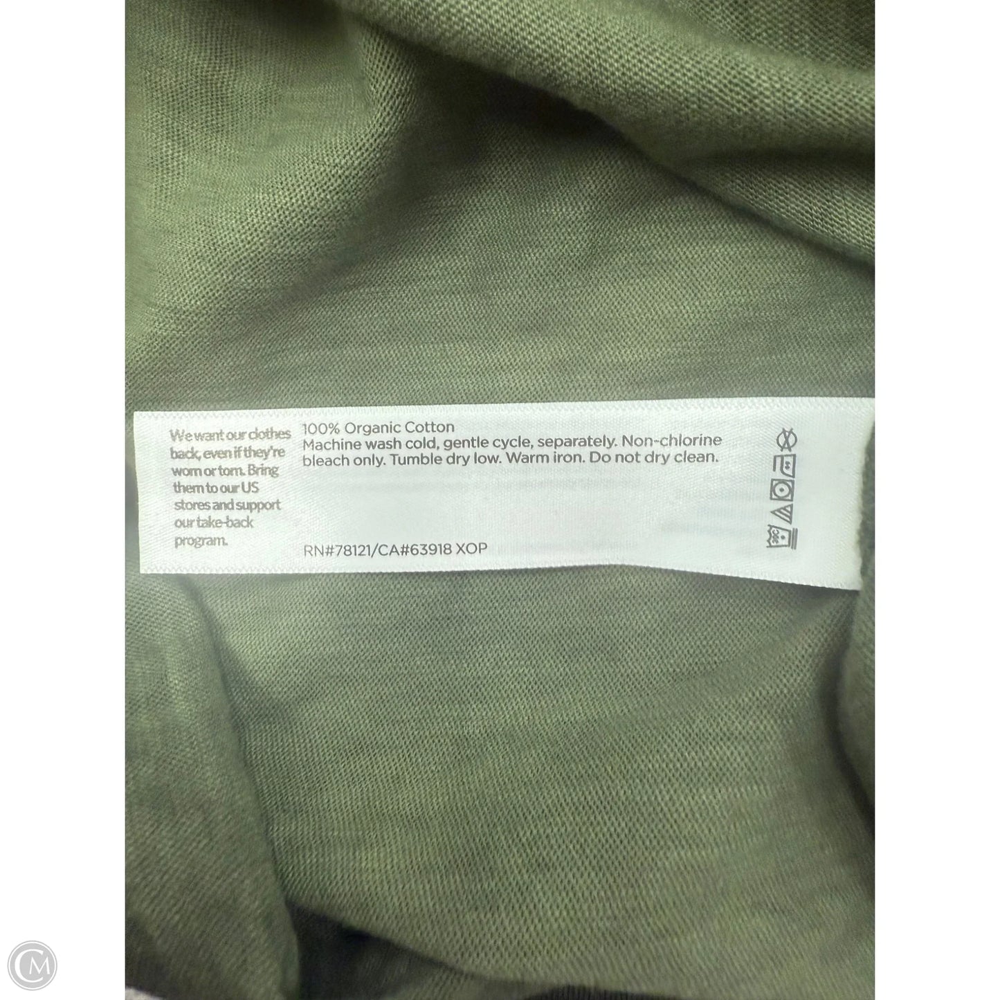 Top Short Sleeve By Eileen Fisher In Green, Size: Xs