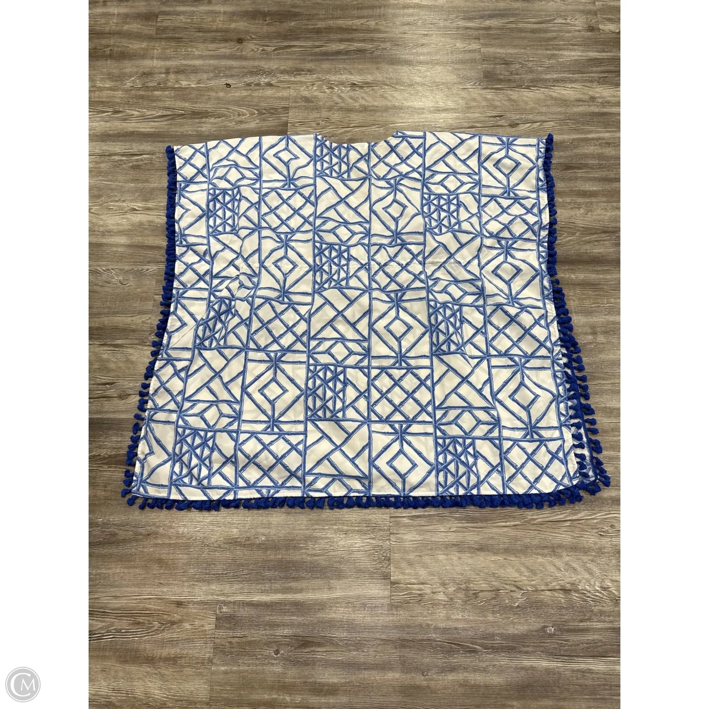 Tunic Short Sleeve By Vineyard Vines In Blue & White, Size: M