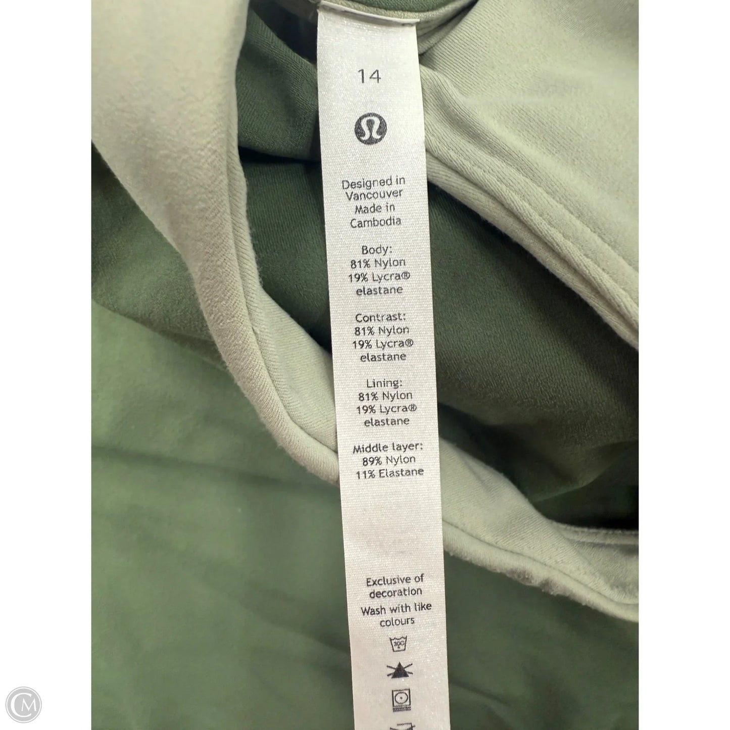 Bodysuit By Lululemon In Green, Size: 14