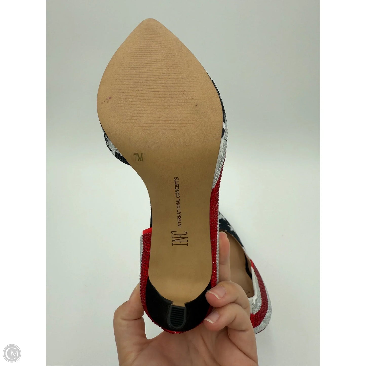 Shoes Heels Stiletto By Inc In Blue & Red & White, Size: 7