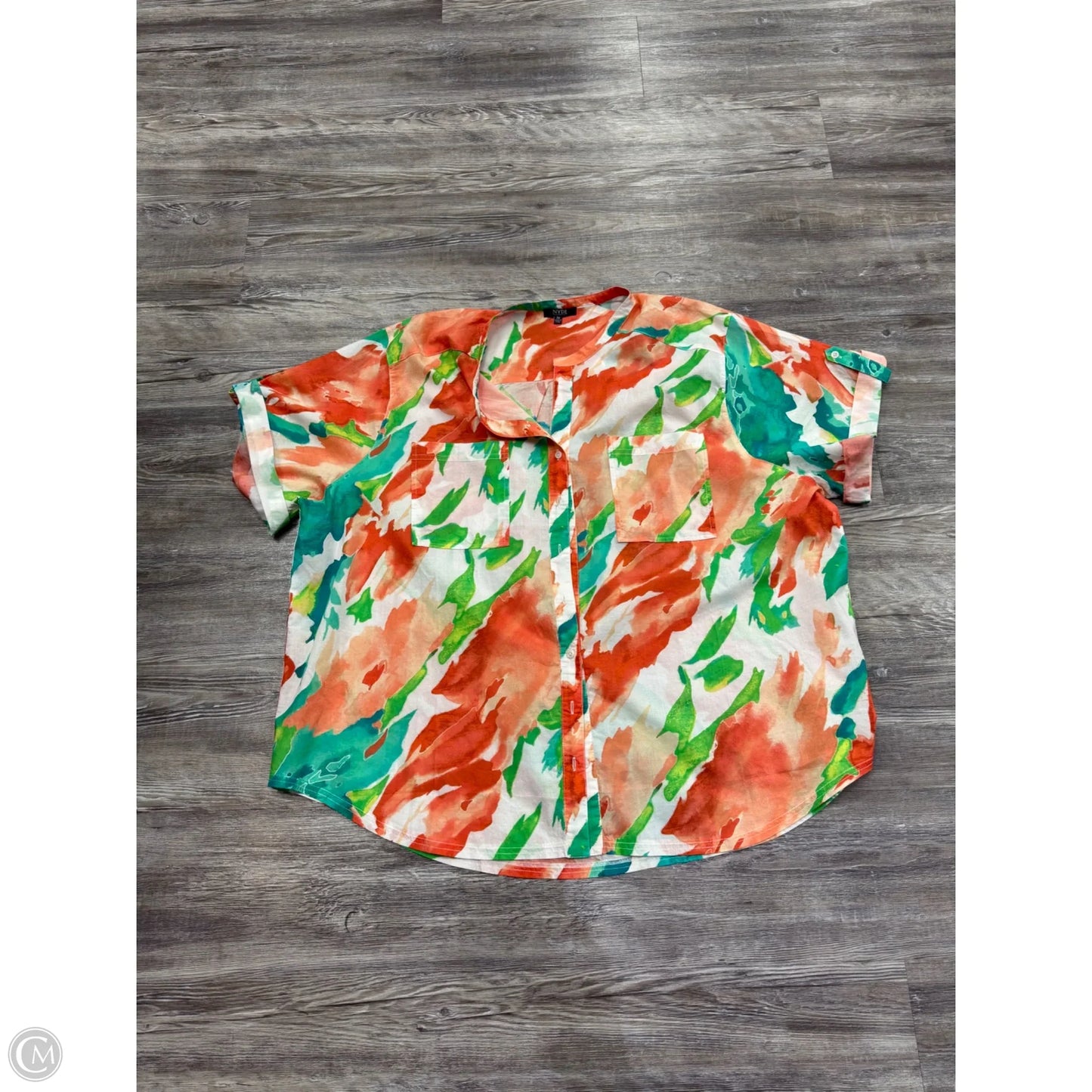 Top Short Sleeve By Not Your Daughters Jeans In Red, Size: 3x