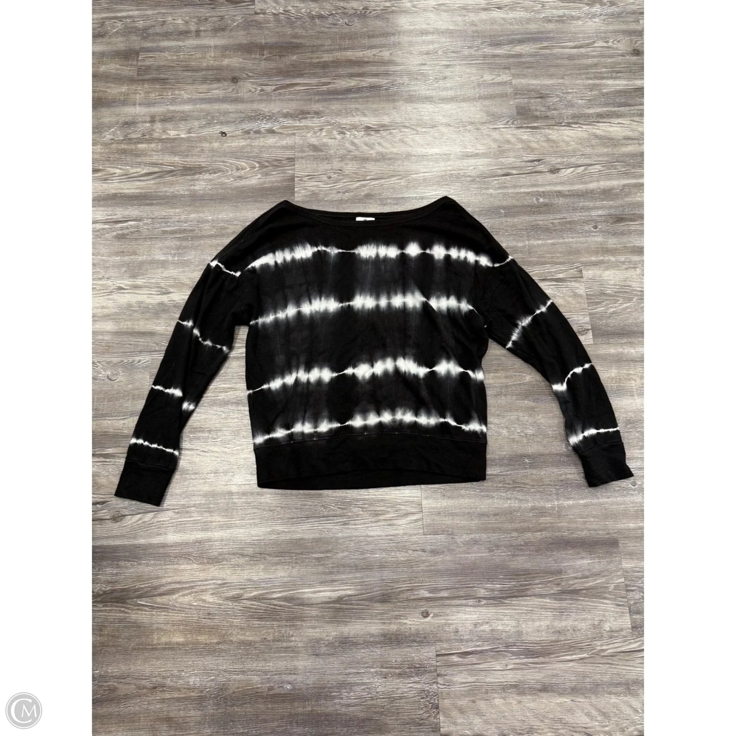 Sweatshirt Crewneck By Sundry In Black & White, Size: Xs