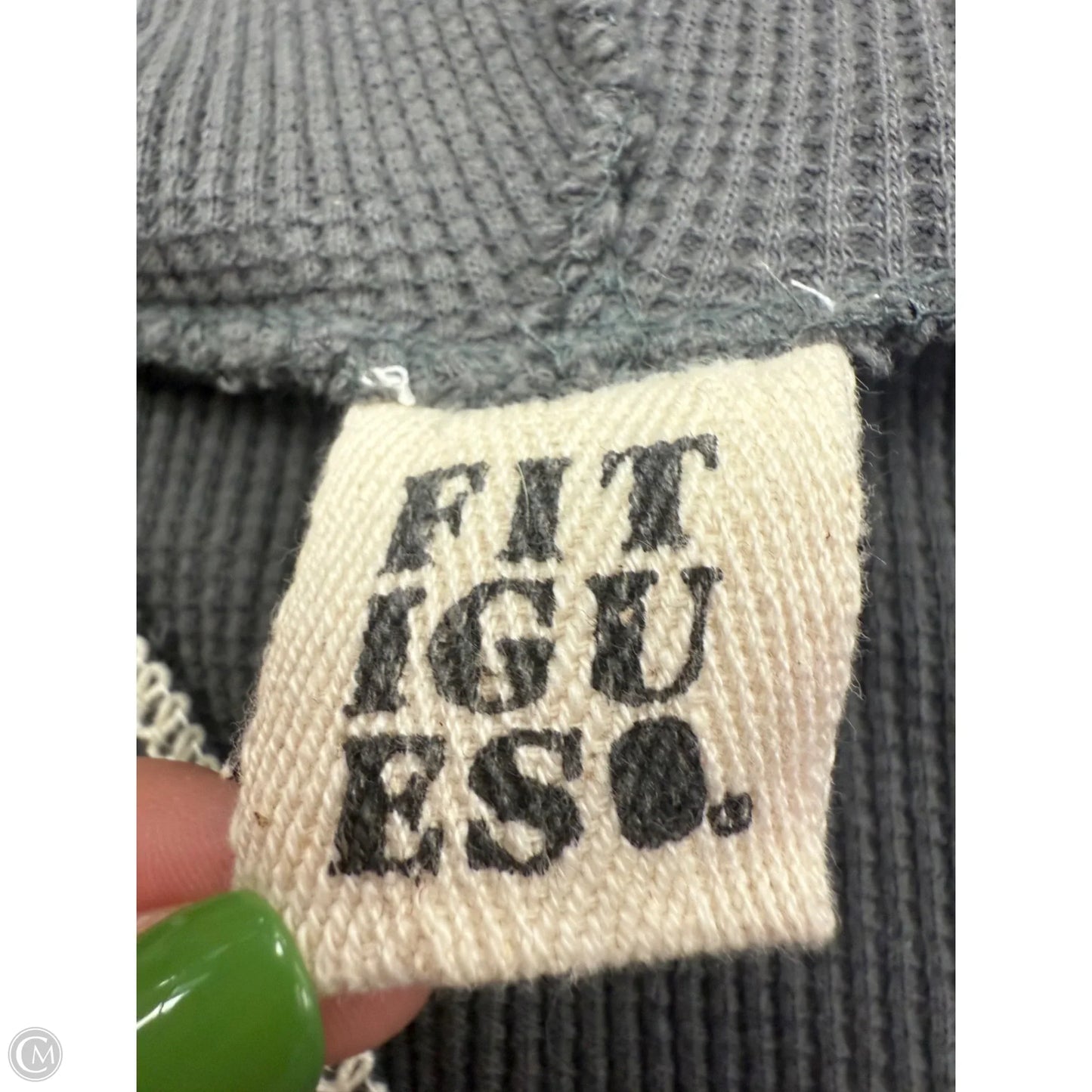 Top Long Sleeve By Fitigues In Grey, Size: M