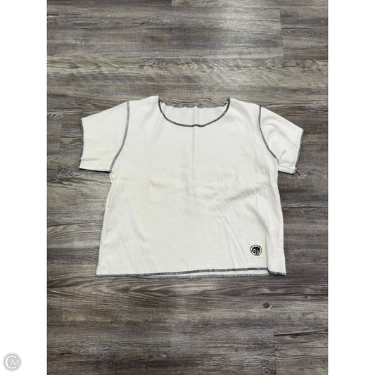 Athletic Top Short Sleeve By Fitigues In White, Size: M