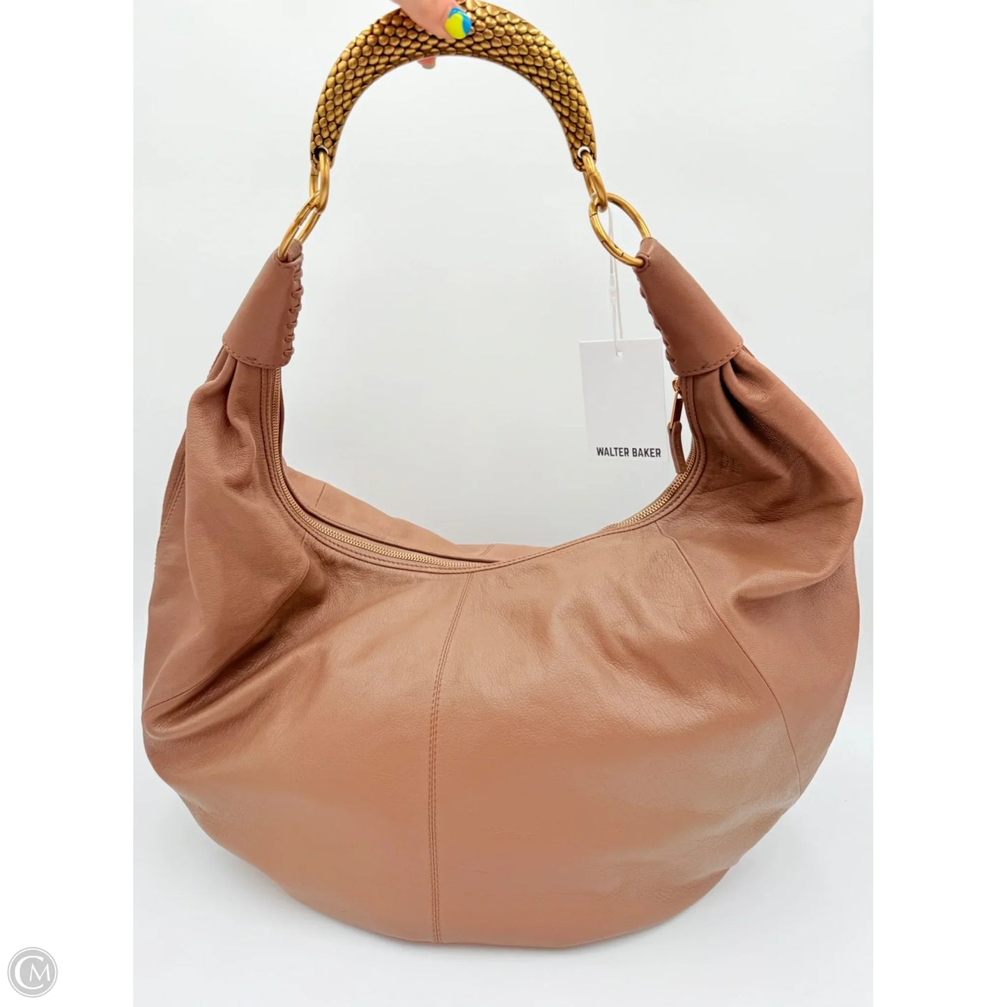 Handbag Leather By Walter Baker, Size: Large