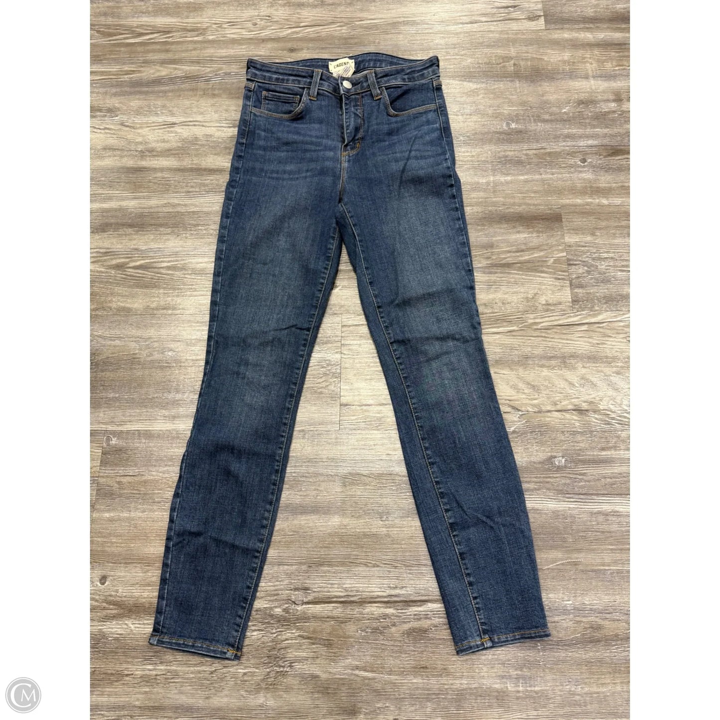 Jeans Skinny By L Agence In Blue Denim, Size: 0