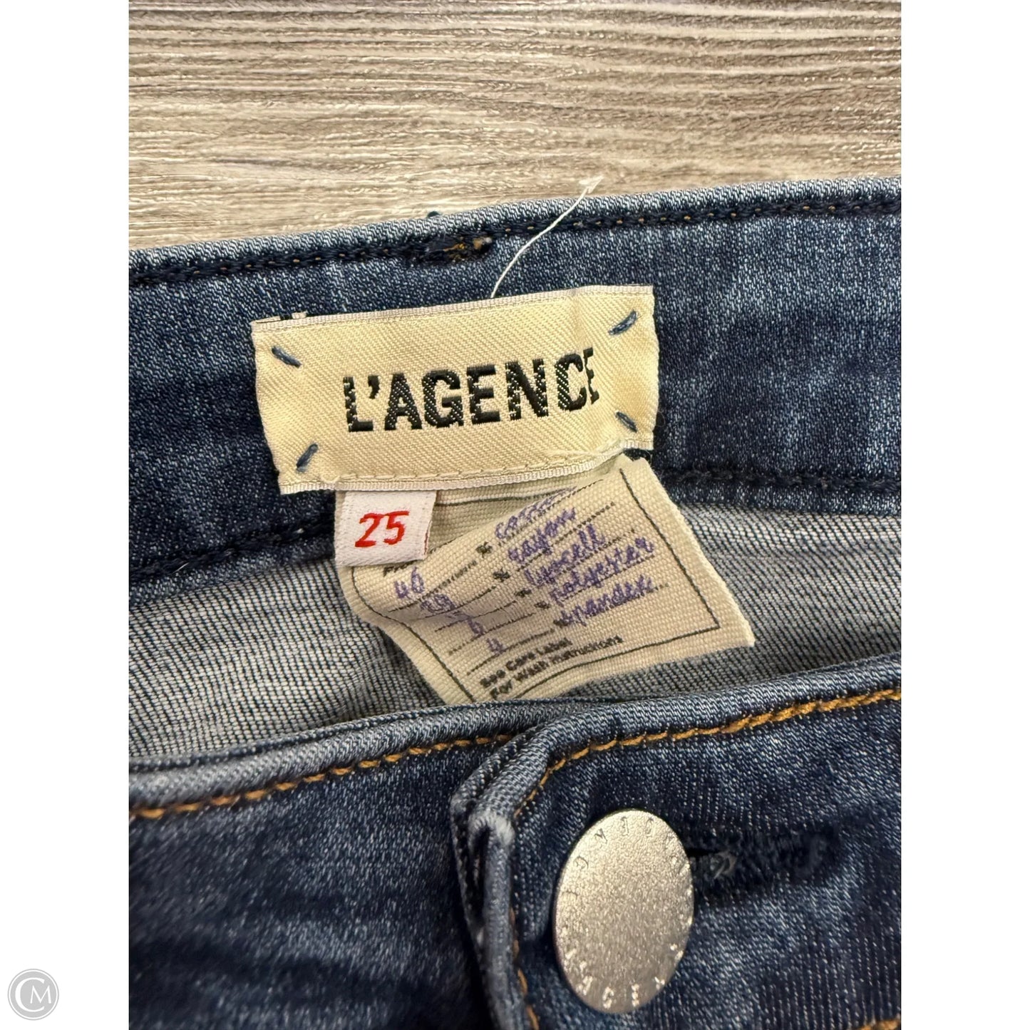 Jeans Skinny By L Agence In Blue Denim, Size: 0