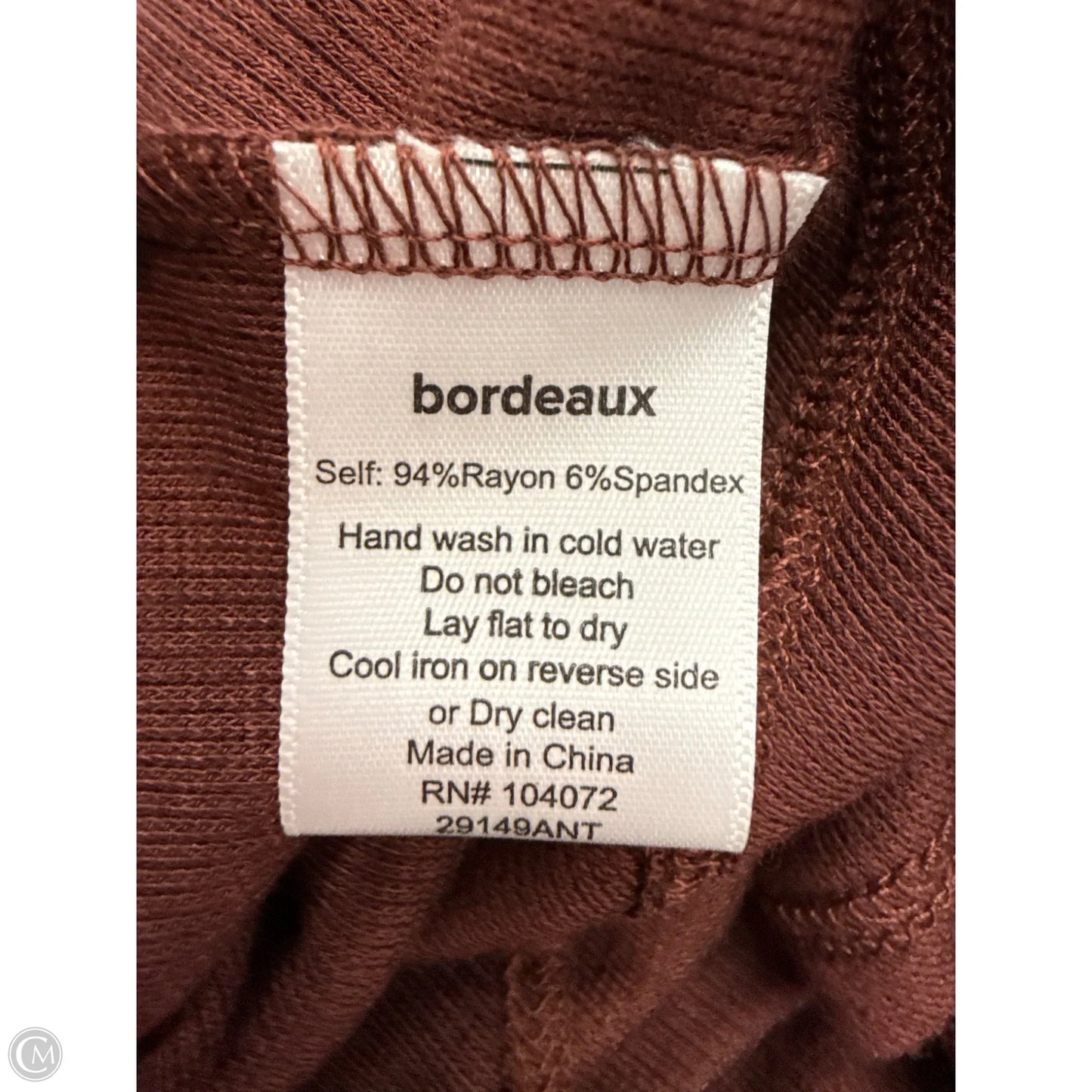 Dress Casual Maxi By Bordeaux In Red, Size: L