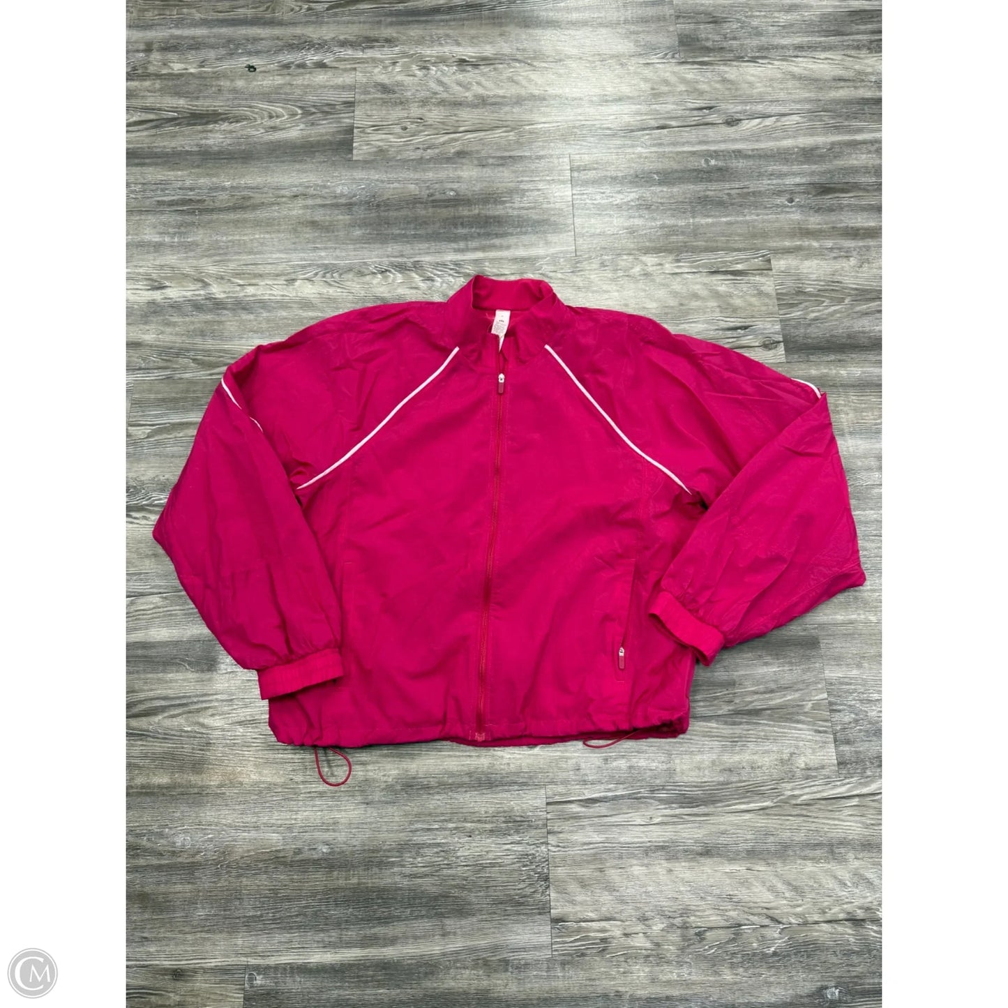 Athletic Jacket By Lululemon In Pink & White, Size: 8