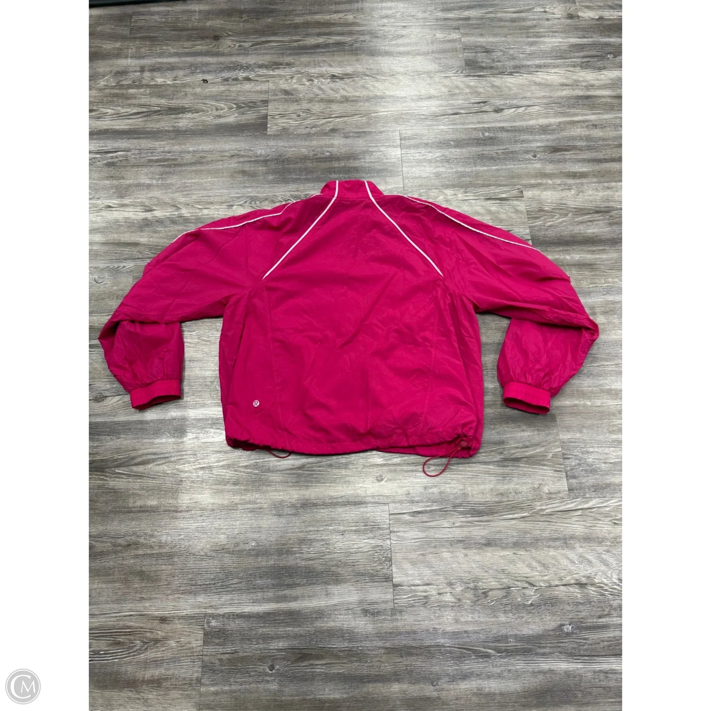 Athletic Jacket By Lululemon In Pink & White, Size: 8