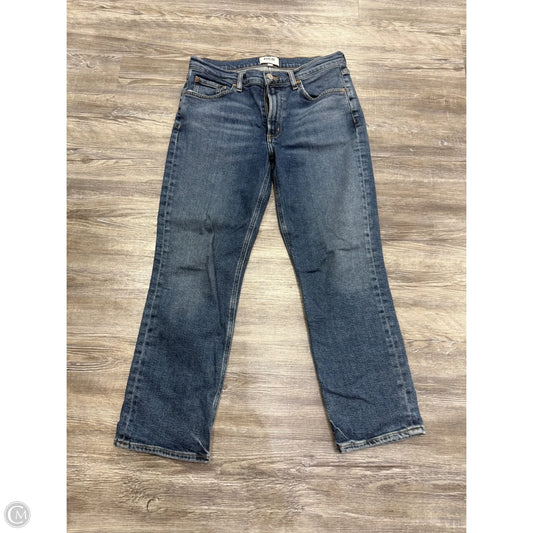 Jeans Straight By Agolde In Blue Denim, Size: 6