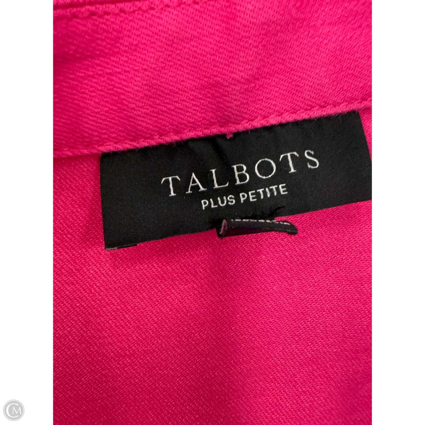 Jacket Denim By Talbots In Pink, Size: 1x