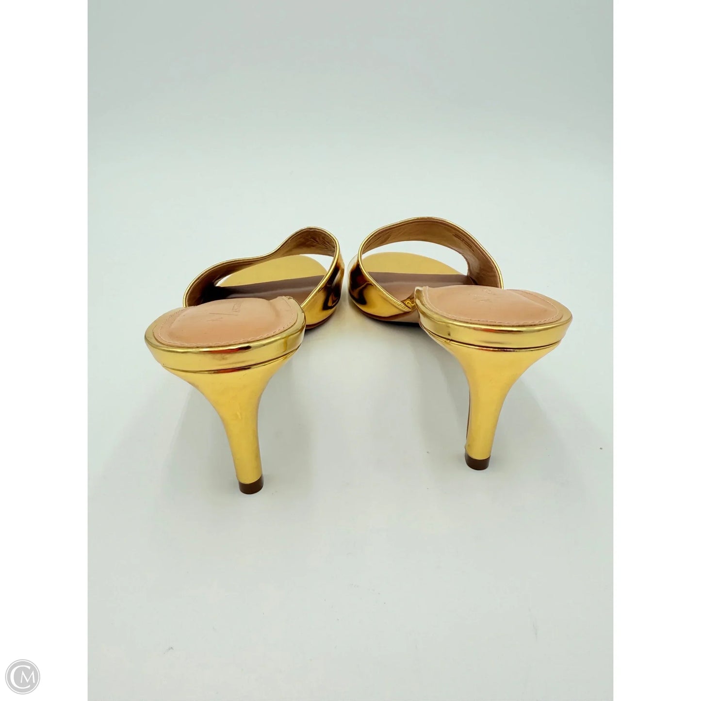 Shoes Heels Kitten By Anthropologie In Gold, Size: 9