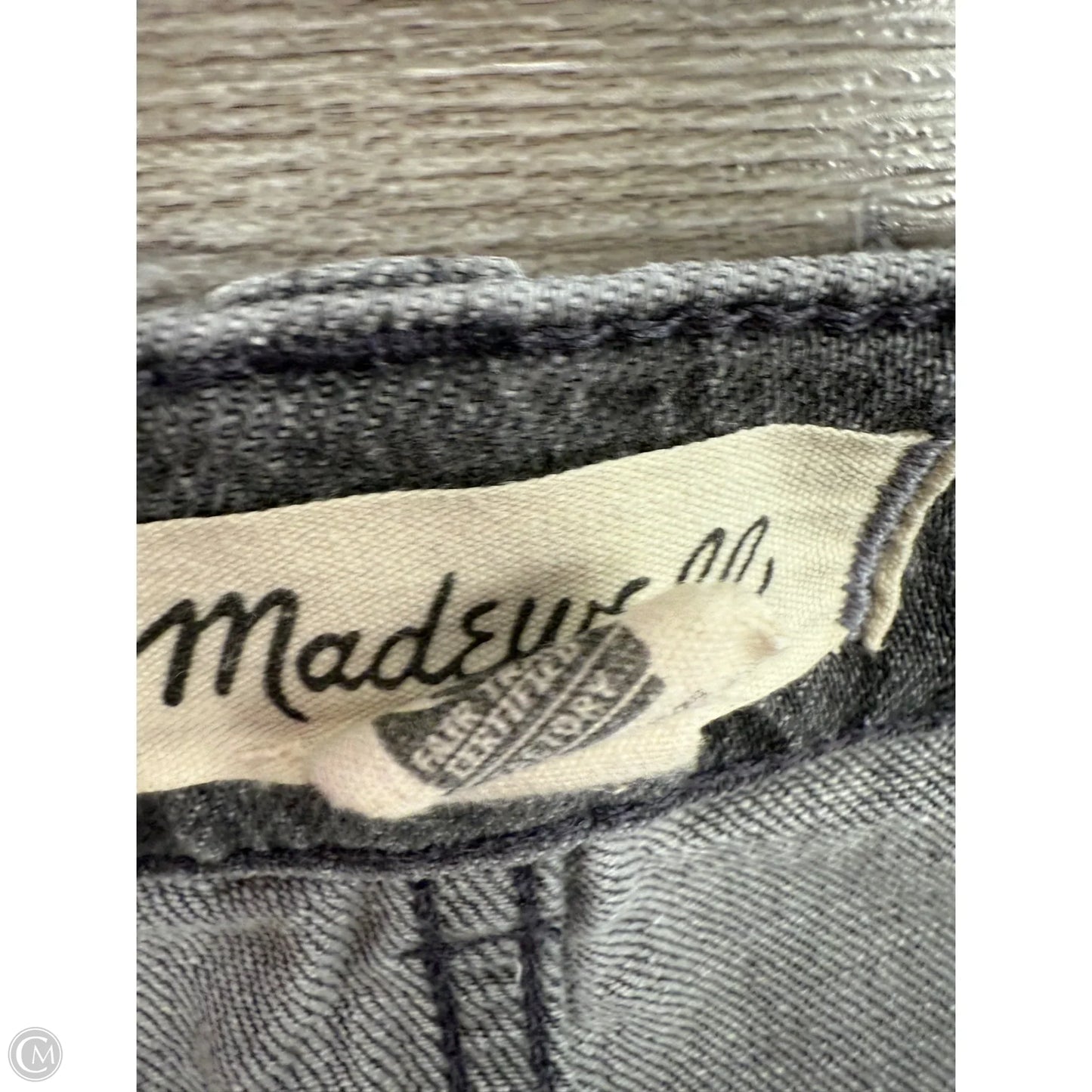 Jeans Straight By Madewell In Black Denim, Size: 8