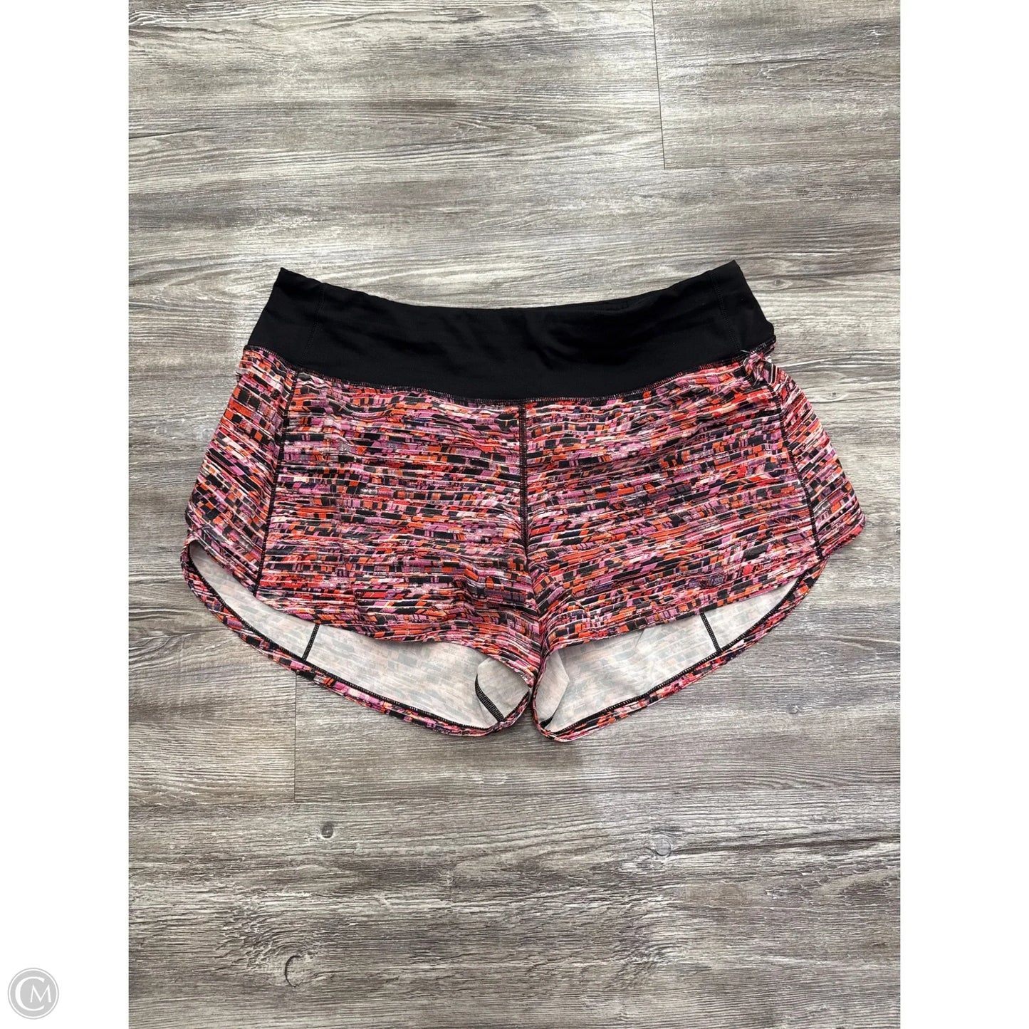 Athletic Shorts By Lululemon In Black & Pink, Size: 10
