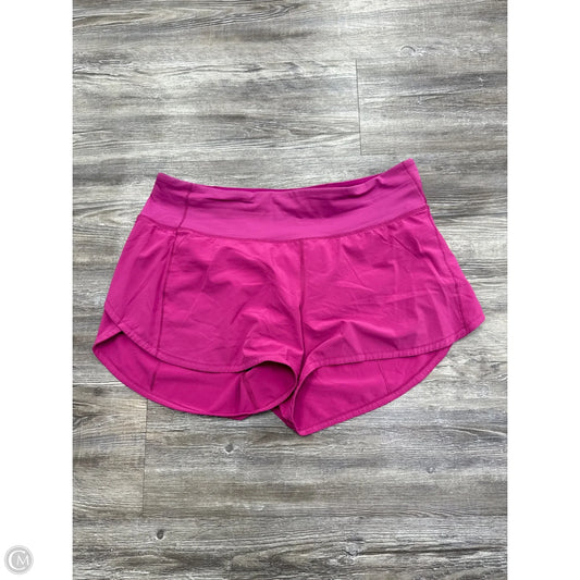 Athletic Shorts By Lululemon In Pink, Size: 10