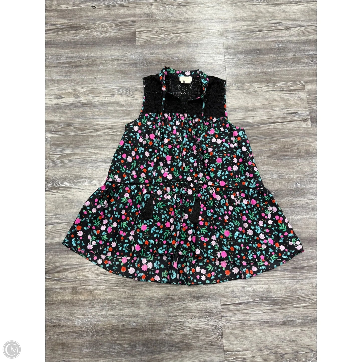 Top Sleeveless Designer By Kate Spade In Floral Print, Size: S