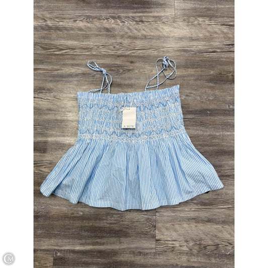 Top Sleeveless By J. Crew In Blue & White, Size: M