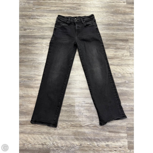Jeans Cropped By Mother In Black Denim, Size: 0
