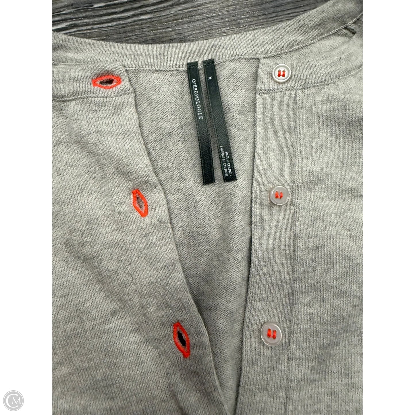 Sweater Cardigan By Anthropologie In Grey, Size: M