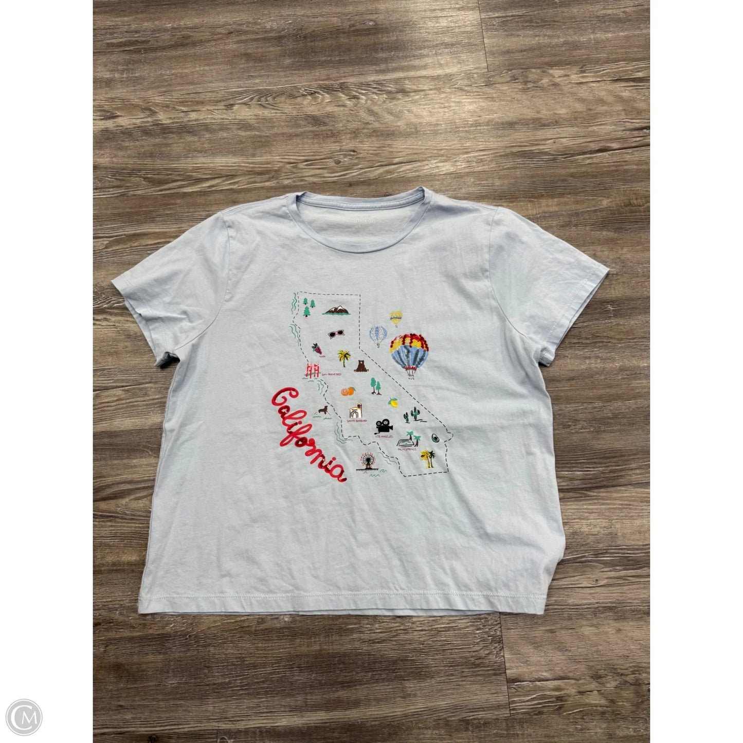 Top Short Sleeve By J. Crew In Blue, Size: L