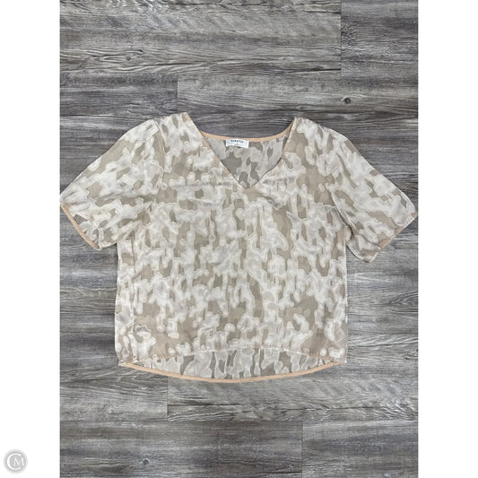 Top Short Sleeve By Babaton In Tan, Size: M