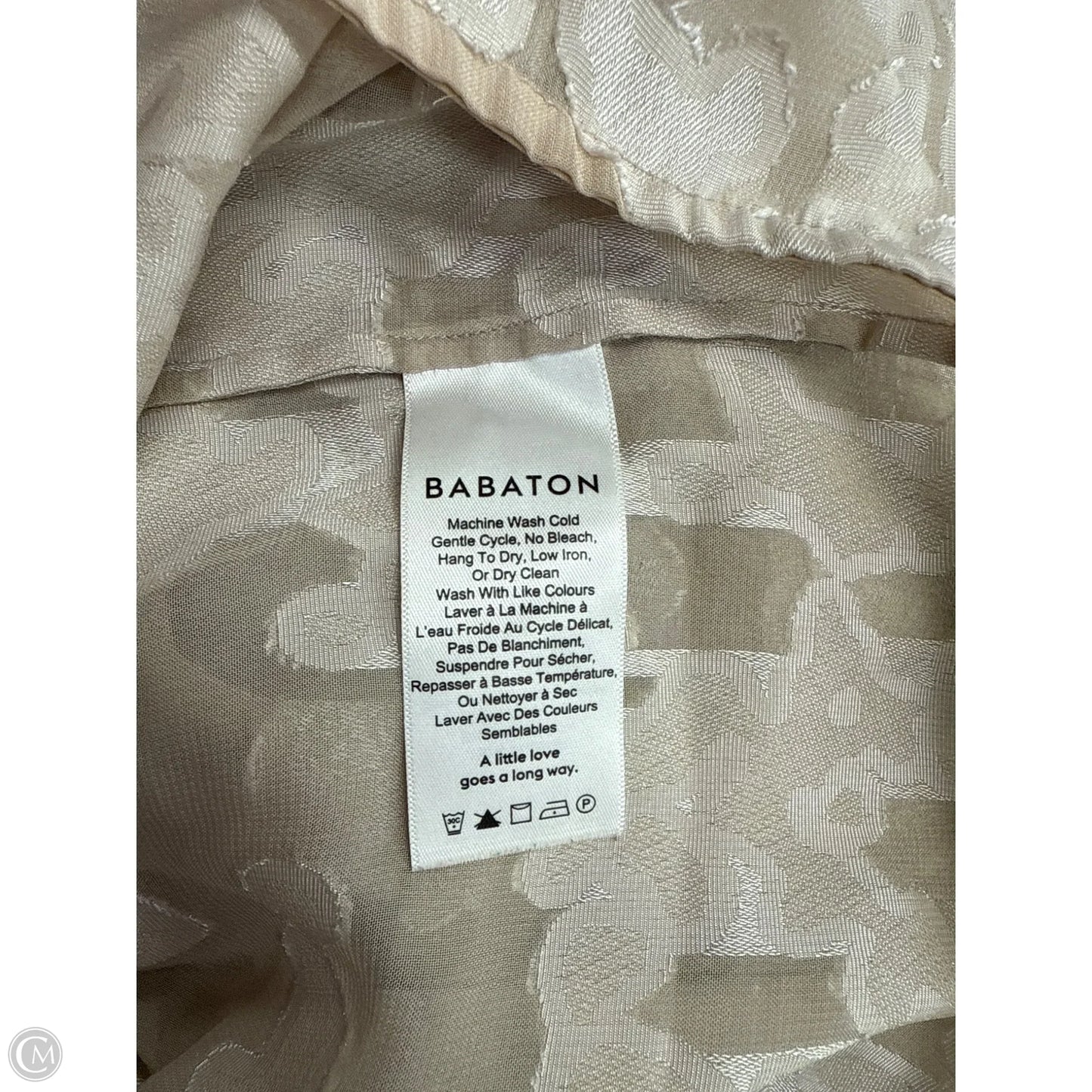 Top Short Sleeve By Babaton In Tan, Size: M