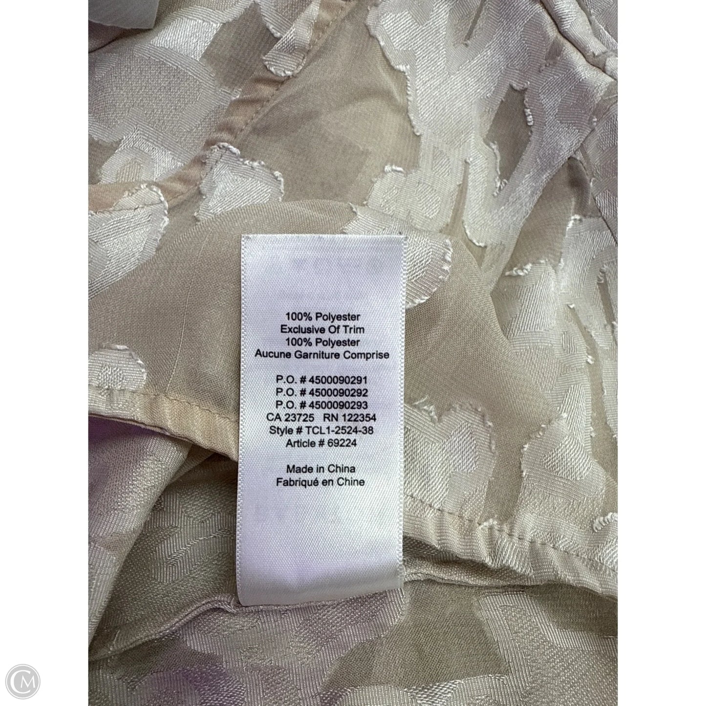 Top Short Sleeve By Babaton In Tan, Size: M