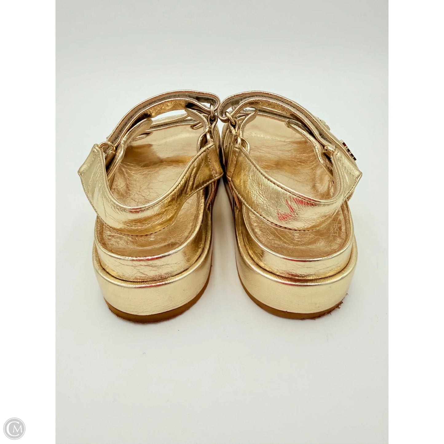 Sandals Designer By Tory Burch In Gold, Size: 8.5