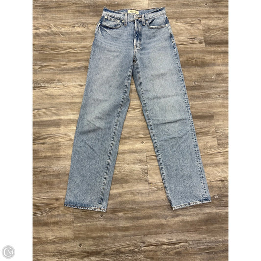 Jeans Straight By Madewell In Blue Denim, Size: 0