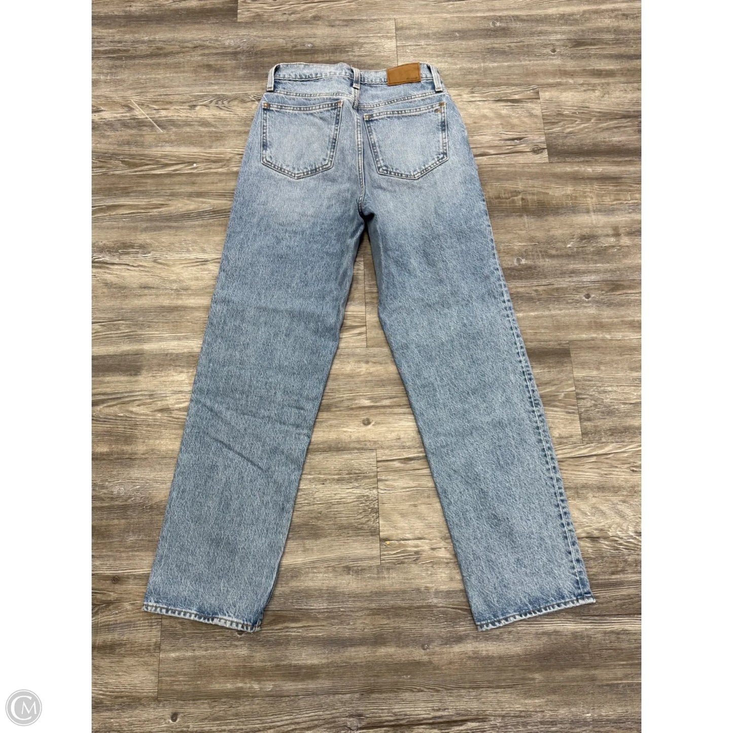 Jeans Straight By Madewell In Blue Denim, Size: 0