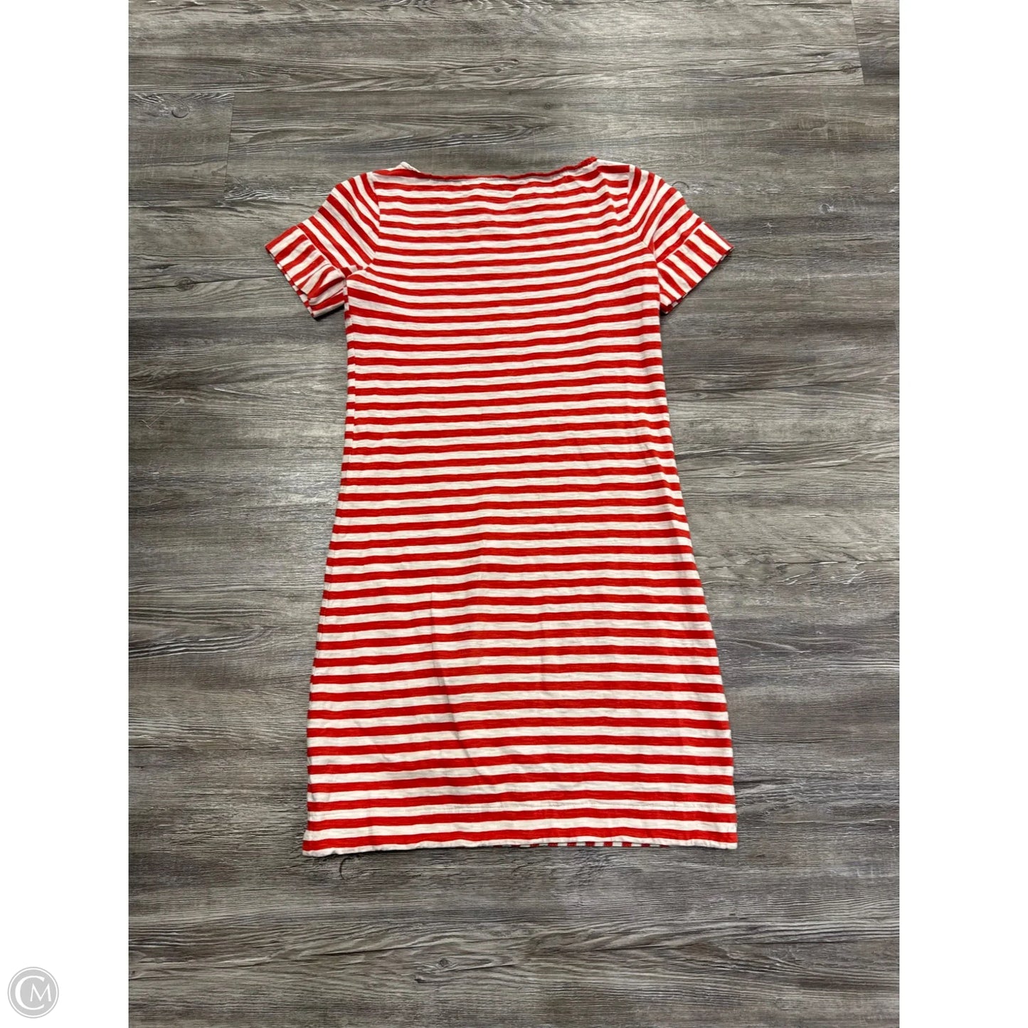 Dress Casual Midi By Boden In Orange & White, Size: 2