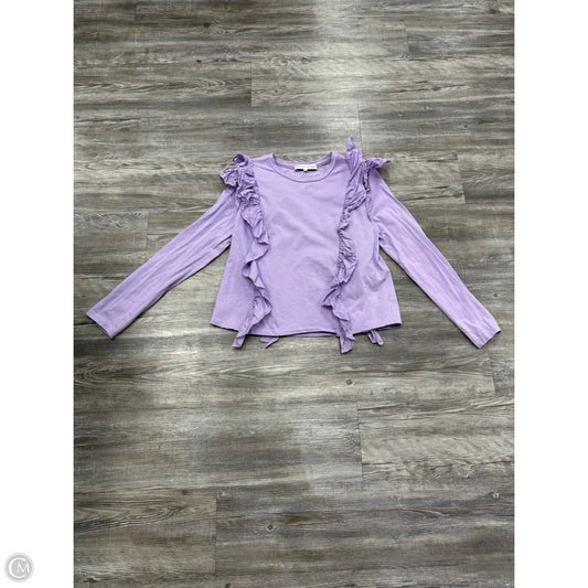 Top Long Sleeve By English Factory In Purple, Size: L