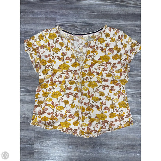 Top Short Sleeve By Pilcro In Floral Print, Size: M