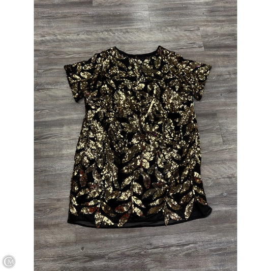 Dress Casual Short By Maeve In Black & Gold, Size: 1x