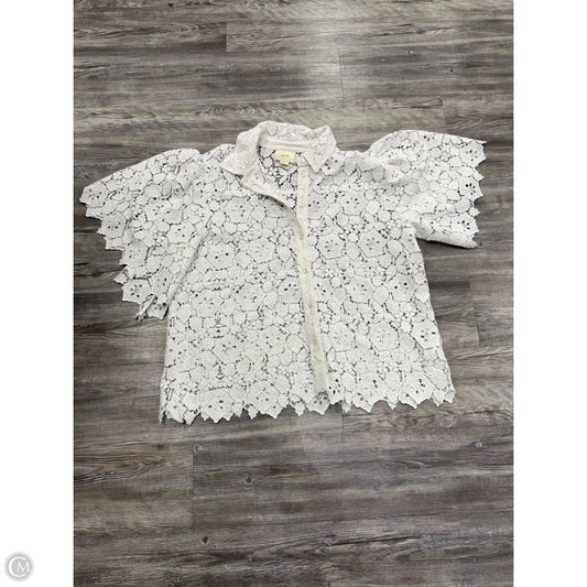 Top Short Sleeve By Maeve In White, Size: Xl